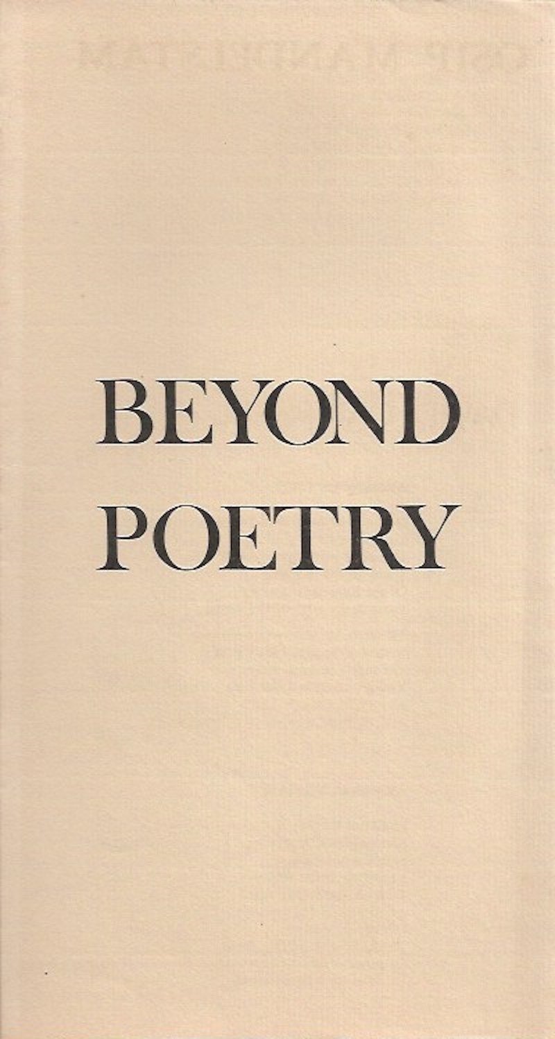 Beyond Poetry - Poems of Armenia by Mandelstam, Osip