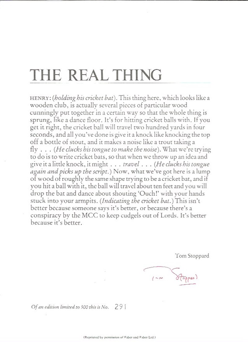 The Real Thing by Stoppard, Tom