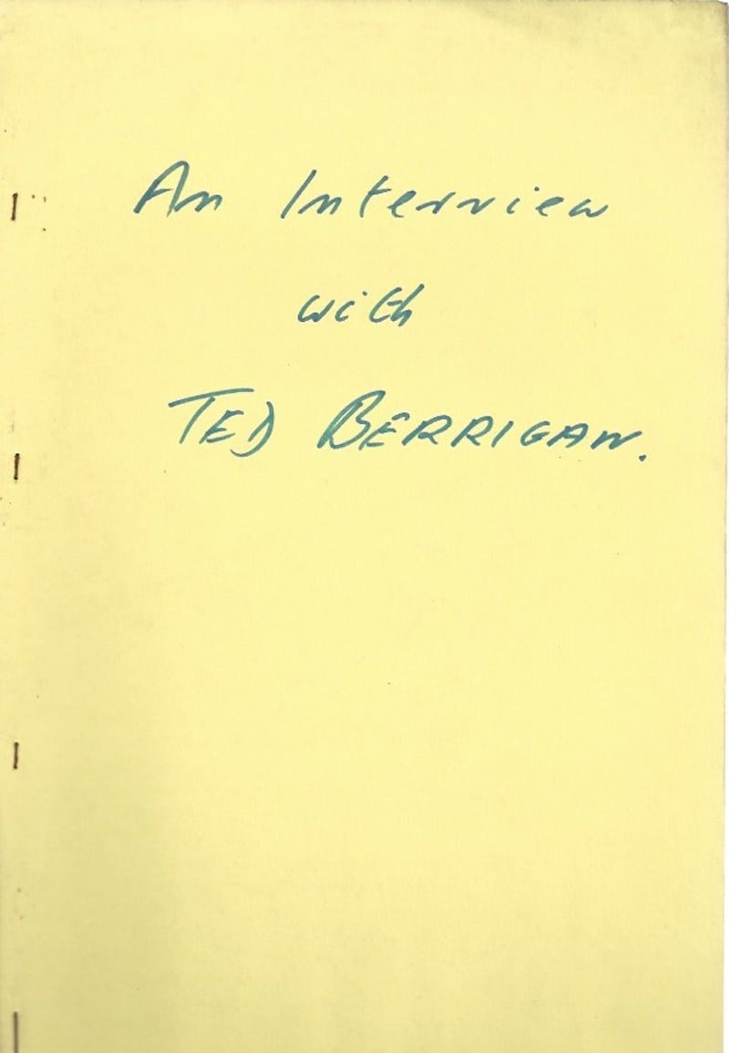 An Interview with Ted Berrigan by Berrigan, Ted and George Macbeth