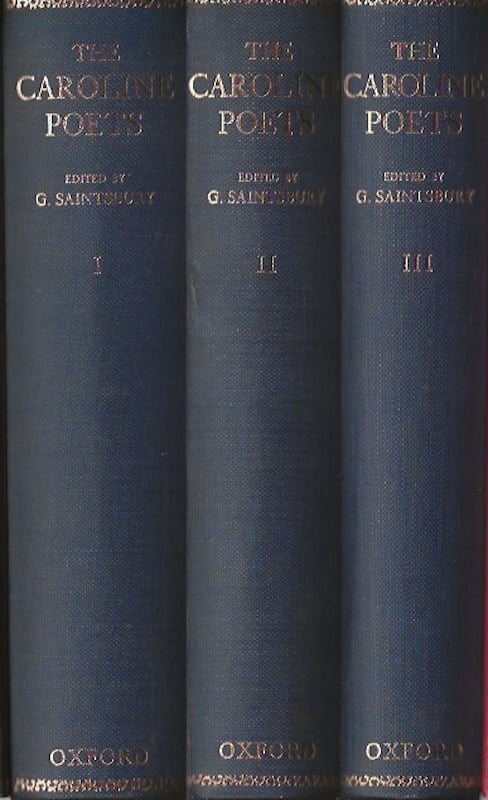 Minor Poets of the Caroline Period by Saintsbury, George edits
