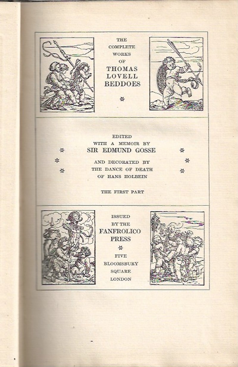 The Complete Works of Thomas Lovell Beddoes by Beddoes, Thomas Lovell
