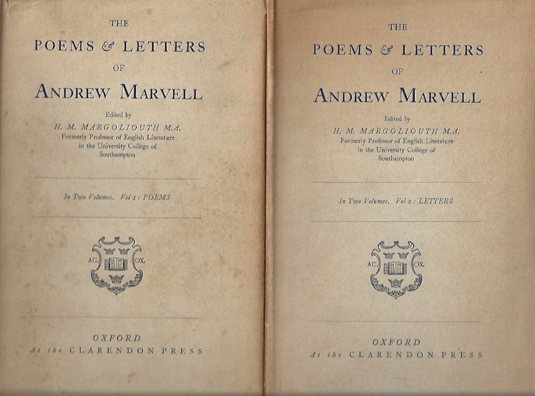 The Poems and Letters of Andrew Marvell by Marvell, Andrew