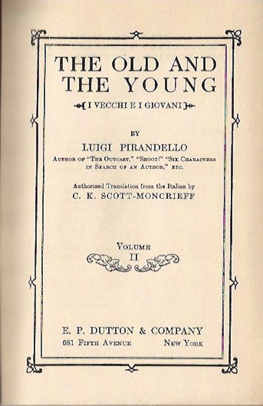 The Old and the Young by Pirandello, Luigi