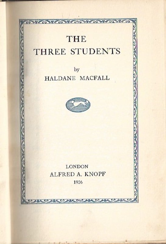 The Three Students by Macfall, Haldane