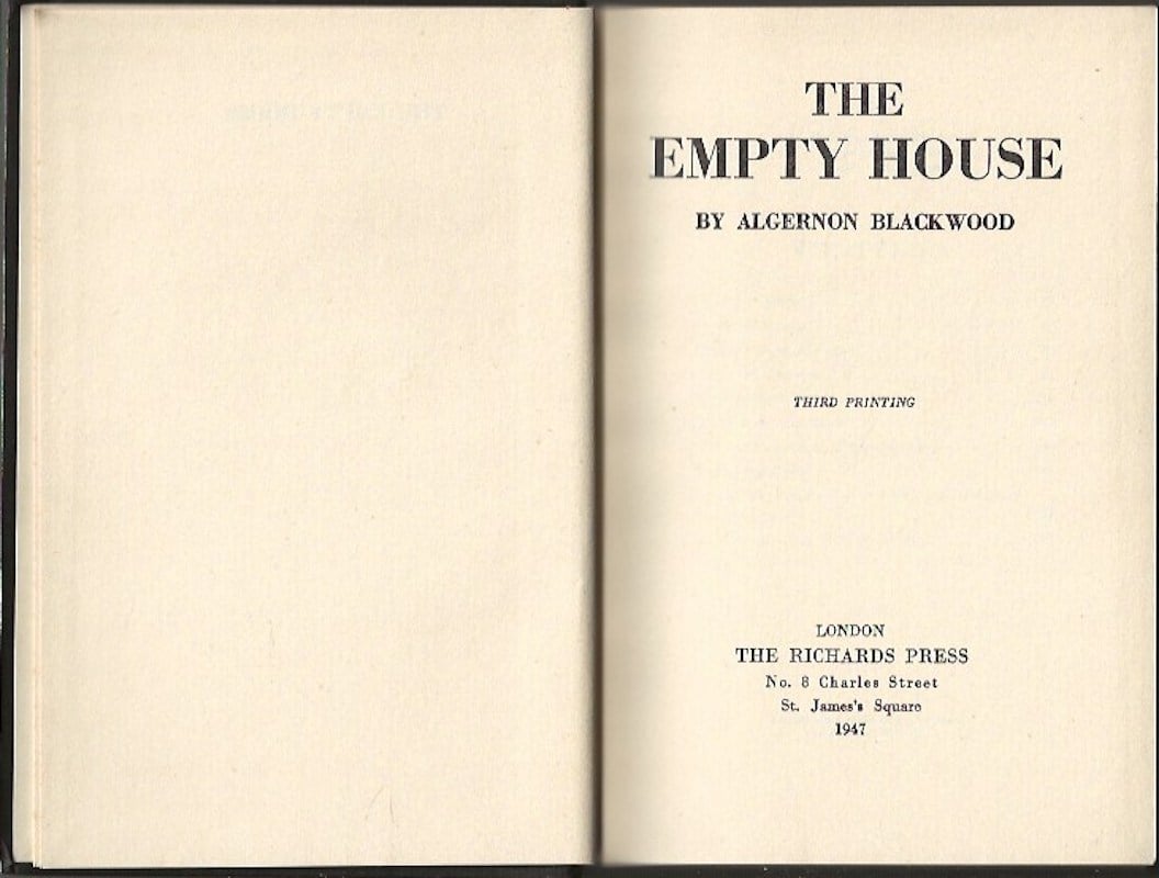 The Empty House by Blackwood, Algernon