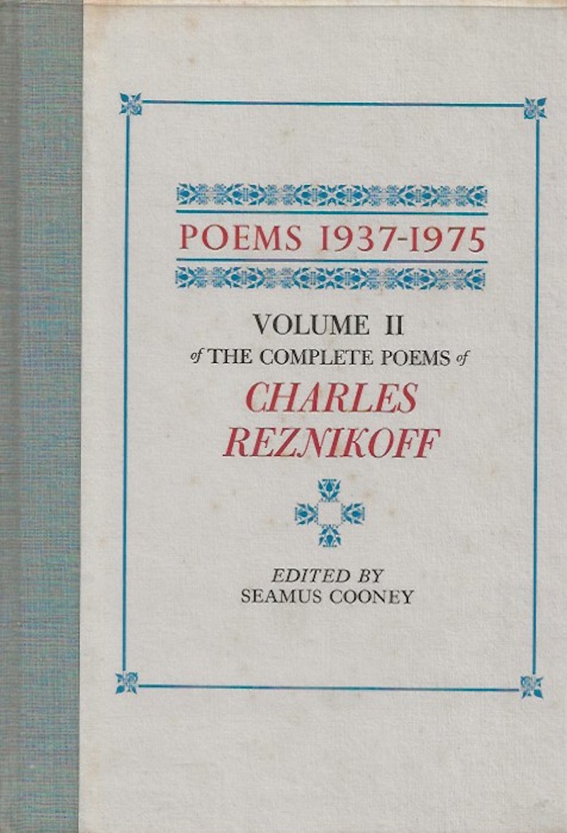 Poems 1918-1975 by Reznikoff, Charles