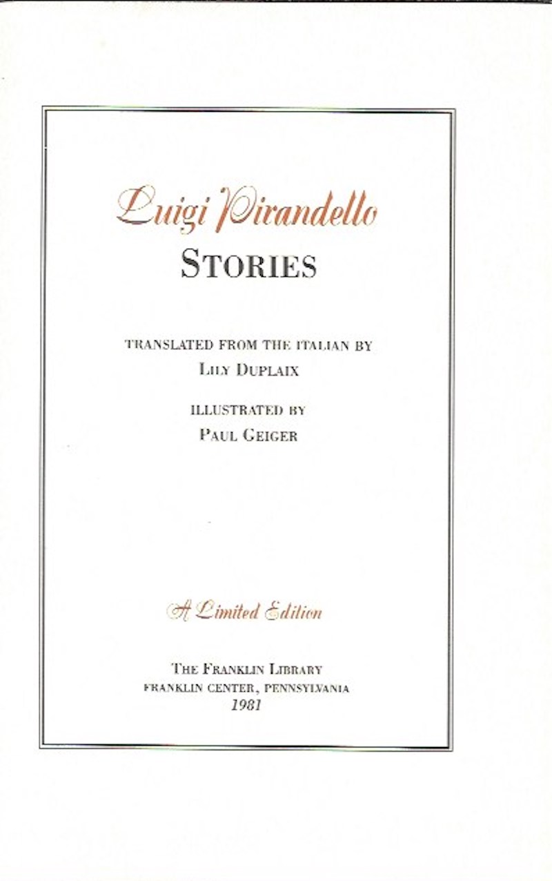 Stories by Pirandello, Luigi