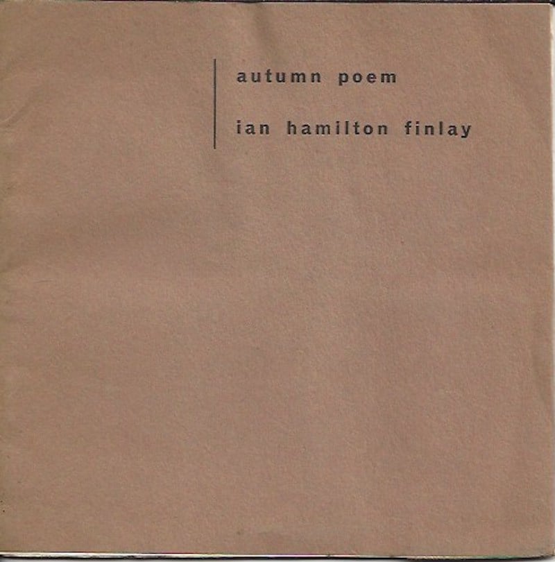 Autumn Poem by Finlay, Ian Hamilton