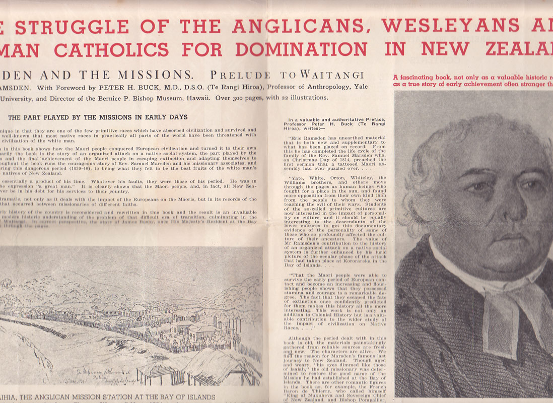Marsden and the Missions: Prelude to Waitangi by Ramsden, Eric