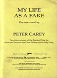 My Life As  A Fake by Carey, Peter