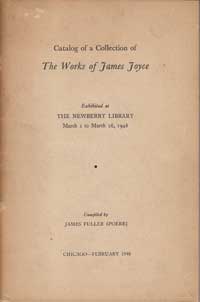 Catalog of a Collection of the Works of James Joyce by Spoerri James Fuller